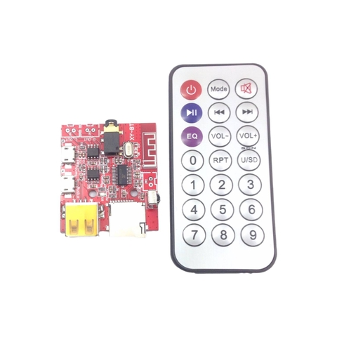 Mạch Giải Mã Âm Thanh Bluetooth Có Mạch Khuếch Đại 3W Kèm Remote