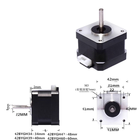 Combo stepper motor set 42BYGH47 + Drive TB6600 , DM542C