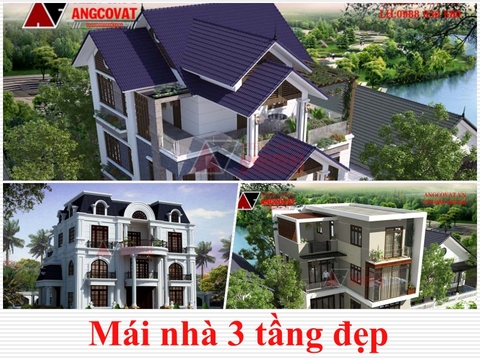 Tổng hợp các mẫu mái nhà 3 tầng đẹp nổi bật của ANG- Gợi ý dành cho nhà đẹp 2018