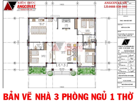 Bộ sưu tập bản vẽ nhà 3 phòng ngủ 1 phòng thờ mới nhất năm 2018 bạn không nên bỏ qua