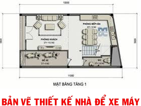 Chi tiết bản vẽ thiết kế nhà để xe máy dành cho nhà ở đẹp và tiện lợi