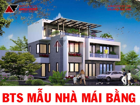 Tuyển tập những mẫu nhà mái bằng 1 2  3 tầng hiện đại đẹp TIN113067