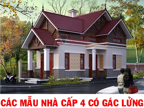 Tuyển tập những mẫu nhà cấp 4 có gác lửng đẹp nhất năm 2017 của Angcovat TIN102117