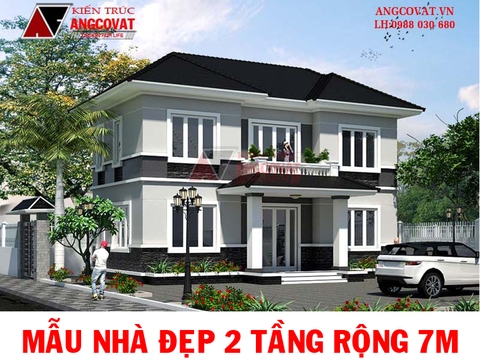 Chi tiết những thiết kế mẫu nhà đẹp 2 tầng rộng 7m mê ly đến từ Angcovat