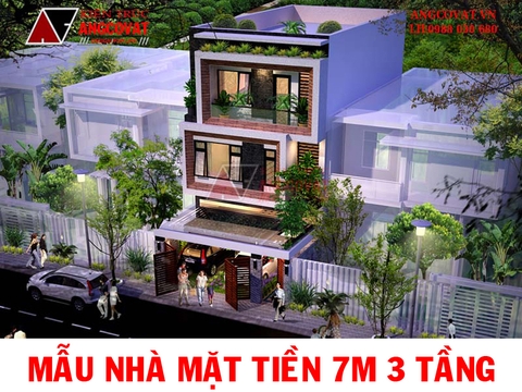 Khám phá những mau nha mat tien 7m 3 tang đẹp trong ngày khai xuân Mậu Tuất nhé