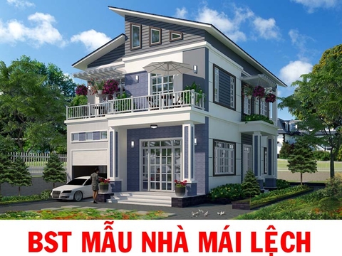 Những mẫu nhà mái lệch 1 2 3 tầng hiện đại được nhiều người yêu thích TIN412076