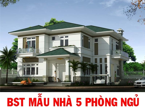 Bộ sưu tập những mẫu nhà 5 phòng ngủ 2 3 tầng đẹp TIN606076