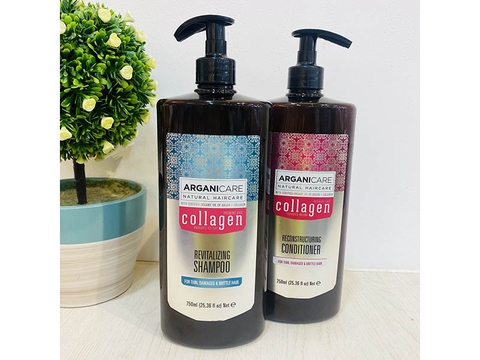 Cặp dầu gội xả Arganicare Collagen 750ml - GXT022C