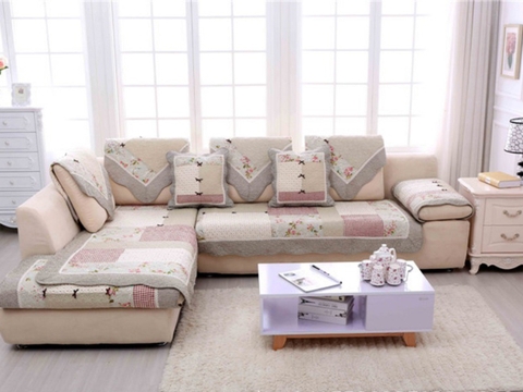 Thảm sofa 70x70cm - 3 nơ viền caro hồng - TSF01270