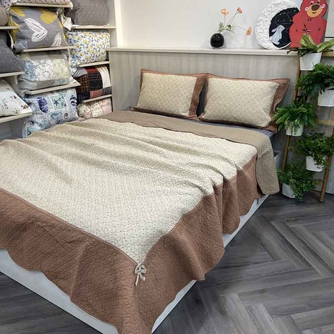 Chăn bộ 3 món 250x270cm - Vàng hồng - CNB306261