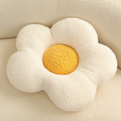 Gối trang trí - Hoa cúc trắng nhụy vàng 45cm - GTT19212
