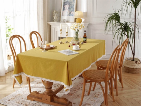 Khăn trải bàn 140x180cm - màu vàng - KTB1871