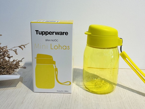 Bình nước Mini Lohas 350 ml Tupperware + không ống hút - Vàng - TPW00301