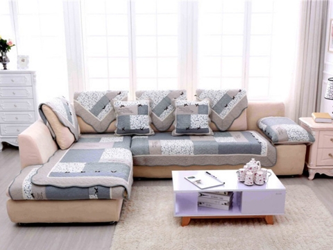 Thảm sofa 45x45cm - 4 nơ xanh dương - TSF00541