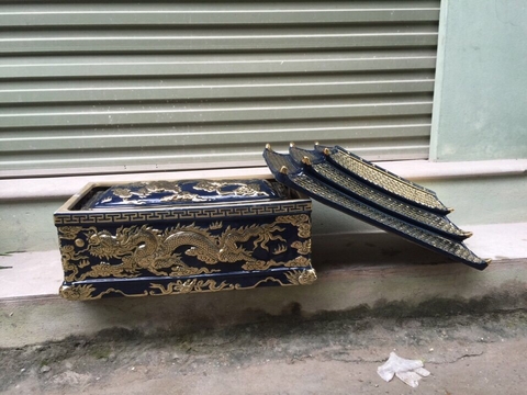 Bảng màu quách tiểu - hũ đựng tro cốt tại Gốm sứ Hoàng Phát Bát Tràng
