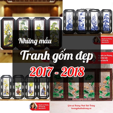 Mẫu tranh gốm sứ đẹp nửa đầu 2018 mà khách hàng mua nhiều nhất