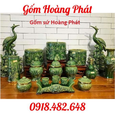 BỘ ĐỒ THỜ 3 BÁT HƯƠNG GỐM SỨ BÁT TRÀNG