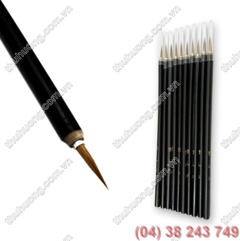 Bút lông thư pháp nét nhỏ (thân gỗ)