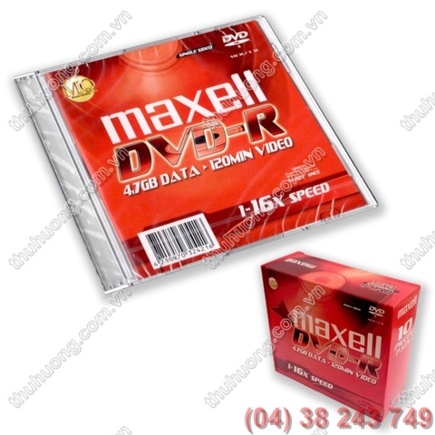 Đĩa DVD-R 4.7GB 16x - MAXELL (có vỏ, ghi 1 lần)