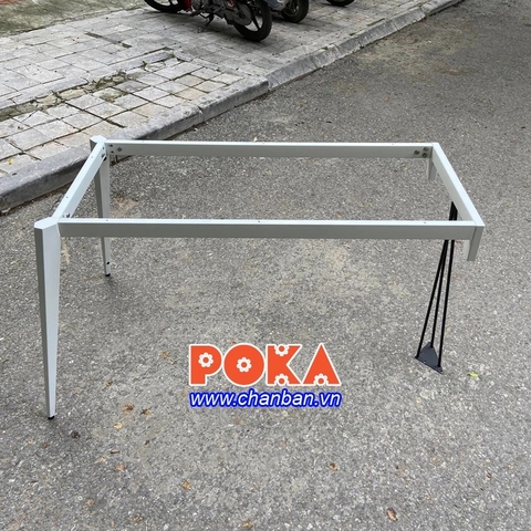 Chân bàn Ống Côn đa giác 1 khung gác tủ 800x1600mm