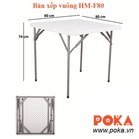 Bàn xếp du lịch vuông HM-F80