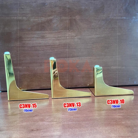 Chân ghế sofa 3 ngạnh C3N màu vàng 10cm - 13cm - 15cm Chân ghế sofa 3 ngạnh C3N màu vàng 10cm - 13cm - 15cm