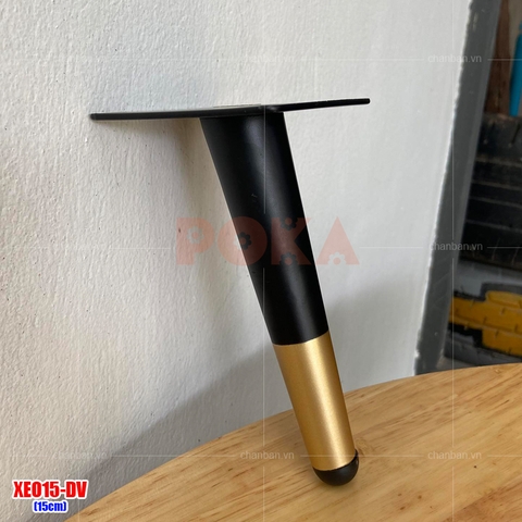 Chân sofa côn xéo đen vàng 10cm - 15cm - 20cm - 40cm Chân sofa côn xéo đen vàng 10cm - 15cm - 20cm - 40cm