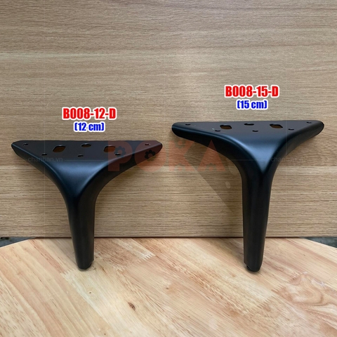 Chân ghế sofa B008 màu đen 12cm - 15cm