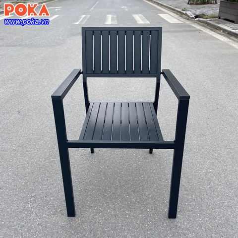 Bộ bàn ghế Polywood 4 ghế màu đen Bộ bàn ghế Polywood 4 ghế màu đen
