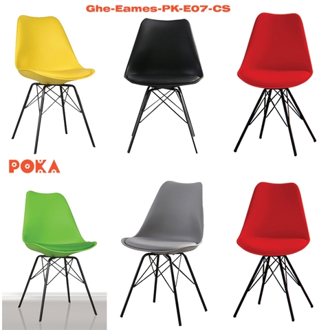 Ghế Eames PK-E07-CS Chân sắt sơn tĩnh điện