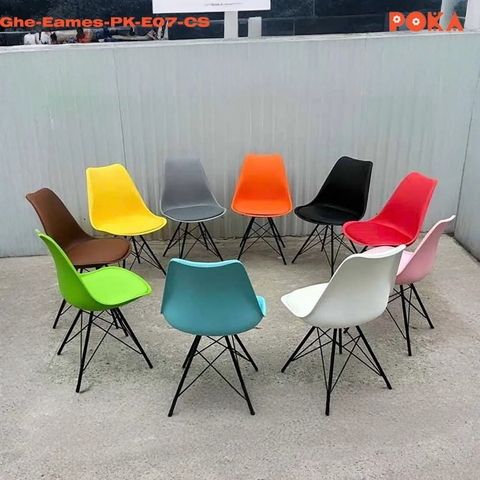 Ghế Eames PK-E07-CS Chân sắt sơn tĩnh điện Ghế Eames PK-E07-CS Chân sắt sơn tĩnh điện
