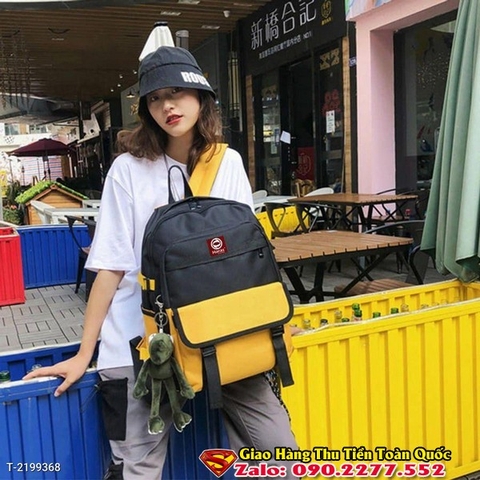 Balo Thời Trang Phối 2 Màu Cá Tính Ulzzang Hr297 - Haras