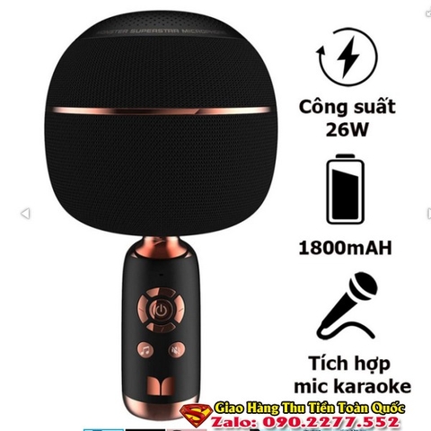 Micro Karaoke kèm Loa hãng Monster M97 ( Mỹ ), 26W, Bluetooth 5.0 , TWS