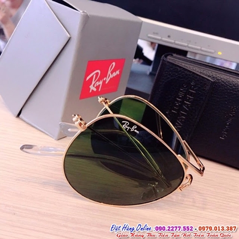 Kính RayBan Gấp Cao Cấp Mắt Đen