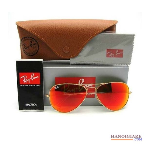 Kính rayban Tráng gương màu vàng