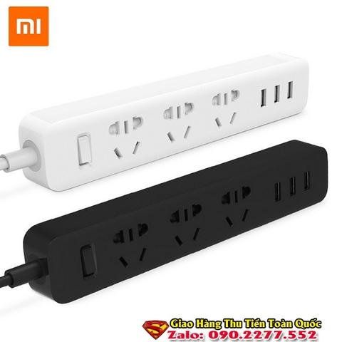 Ổ Cắm điện Thông Minh 6 Cổng Xiaomi , ổ cắm tròn ( 3 USB Port ) - ( Đen - Trắng )