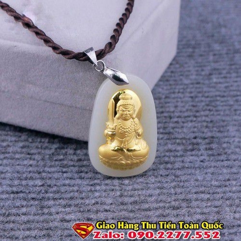 Phật Bản Mệnh Tuổi Dậu Đá Cẩm Thạch Mạ Vàng Quà Tặng Ý Nghĩa