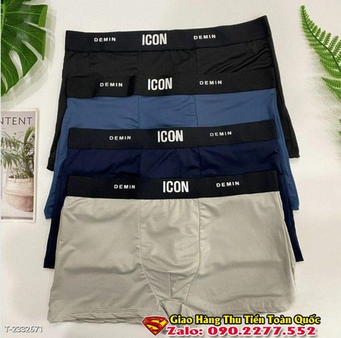 Set 10 Quần lót đùi nam boxer cao cấp Sịp đùi ICON