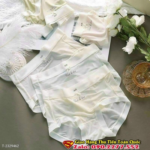 Set 10 Quần lót nữ đúc su viền cotton AIR 2912