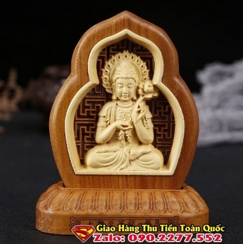 Tượng Phật  Để  Xe Ô Tô Hơp Tuổi Ngọ  ( Cao 9 Cm Rộng 7,5cm )