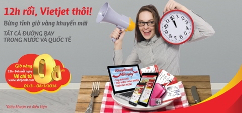 Tưng bừng săn vé máy bay 0 đồng cùng hãng hàng không Vietjet Air Tưng bừng săn vé máy bay 0 đồng cùng hãng hàng không Vietjet Air