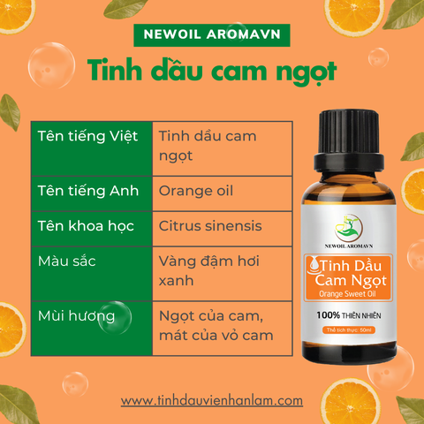 Tinh dầu Cam ngọt nguyên chất Newoil Aromavn