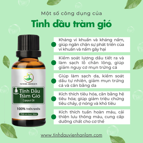 Tinh dầu Tràm Gió nguyên chất Newoil Aromavn