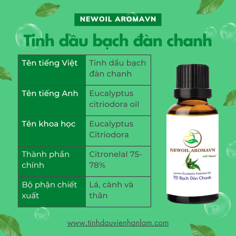 Tinh dầu bạch đàn chanh nguyên chất Newoil Aromavn