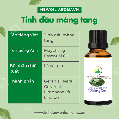 Tinh dầu Màng tang nguyên chất Newoil Aromavn