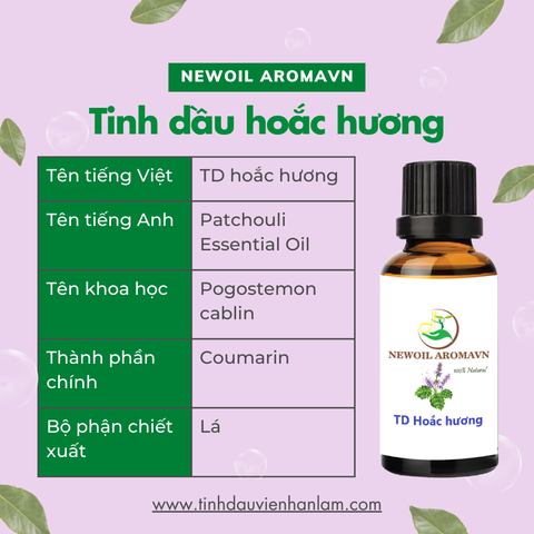 Tinh dầu Hoắc Hương nguyên chất Newoil Aromavn