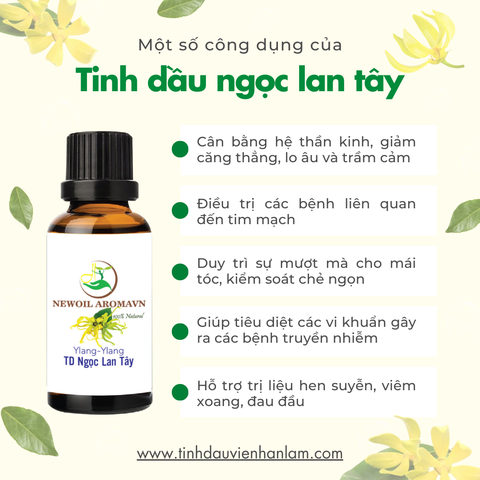 Tinh dầu Ngọc lan tây nguyên chất Newoil Aromavn - Ylang Ylang
