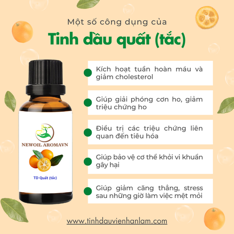 Tinh Dầu Quất (Tắc ) Nguyên Chất Tự Nhiên Newoil Aromavn