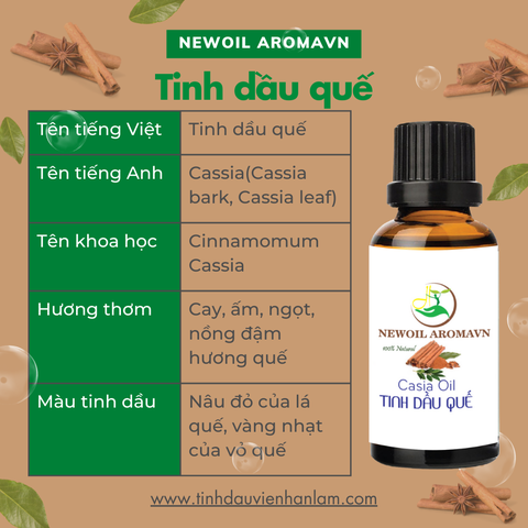 Tinh dầu Quế nguyên chất Newoil Aromavn