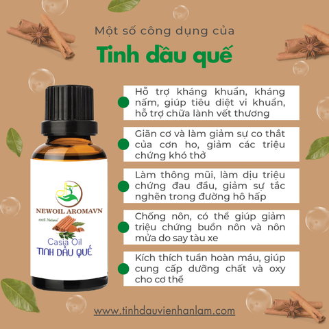 Tinh dầu Quế Nguyên Chất Newoil Aromavn